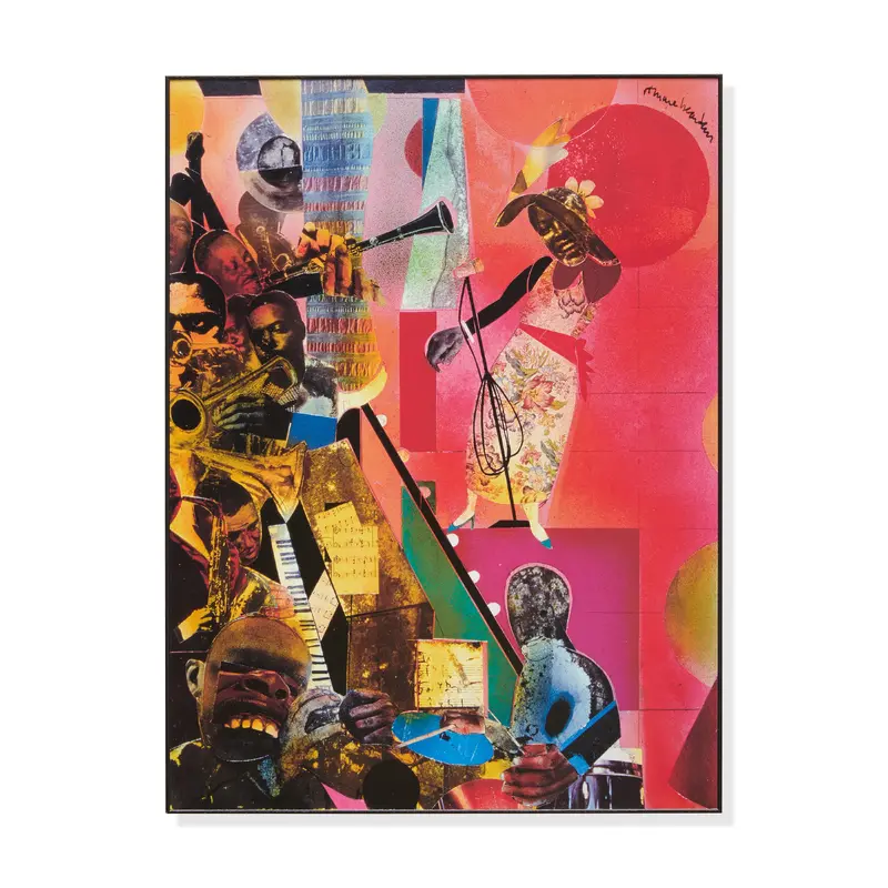 Romare Bearden The Blues Framed Print