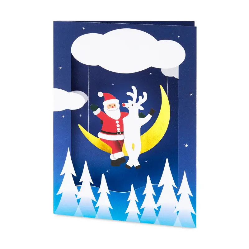 Santas Buddy Holiday Pop-Up Cards - Set of 8