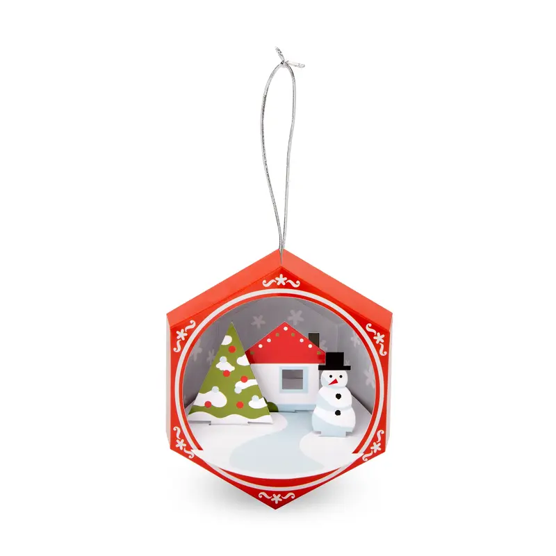 Snowman Ornament Holiday Pop-Up Cards - Set of 8