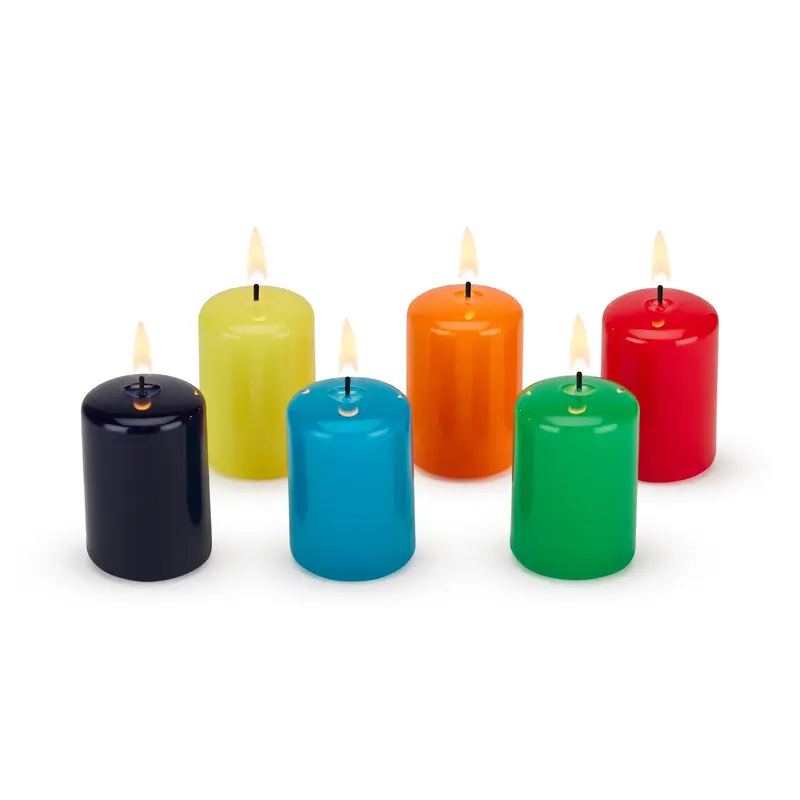 Short Pillar Candle - Set of 6