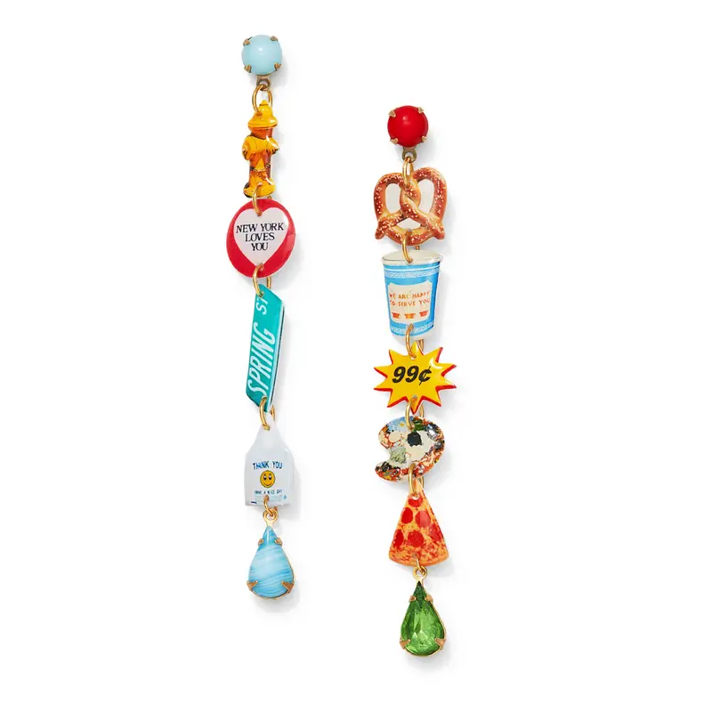 Haricot Vert Long Dangle Earrings