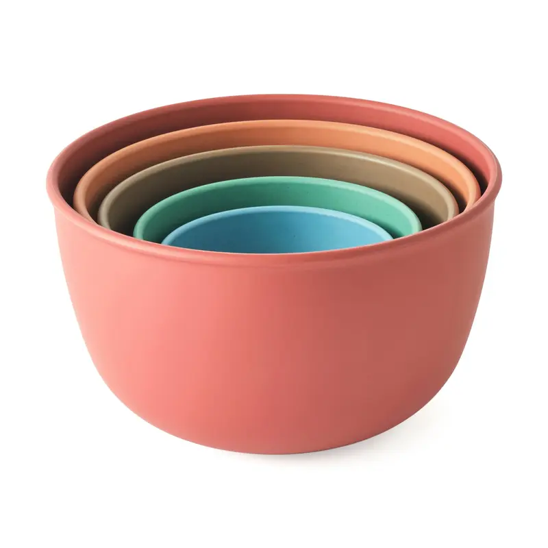 Plant-Based Astrik Plastic Nesting Bowls - Set of 5