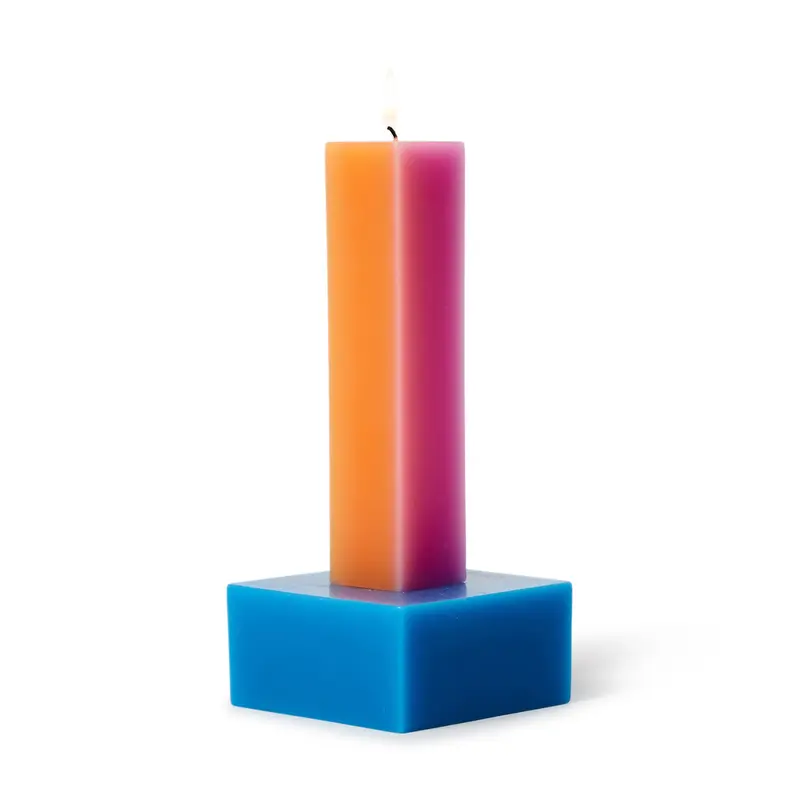 Yinka Ilori Happiness Candle - Orange/ Pink