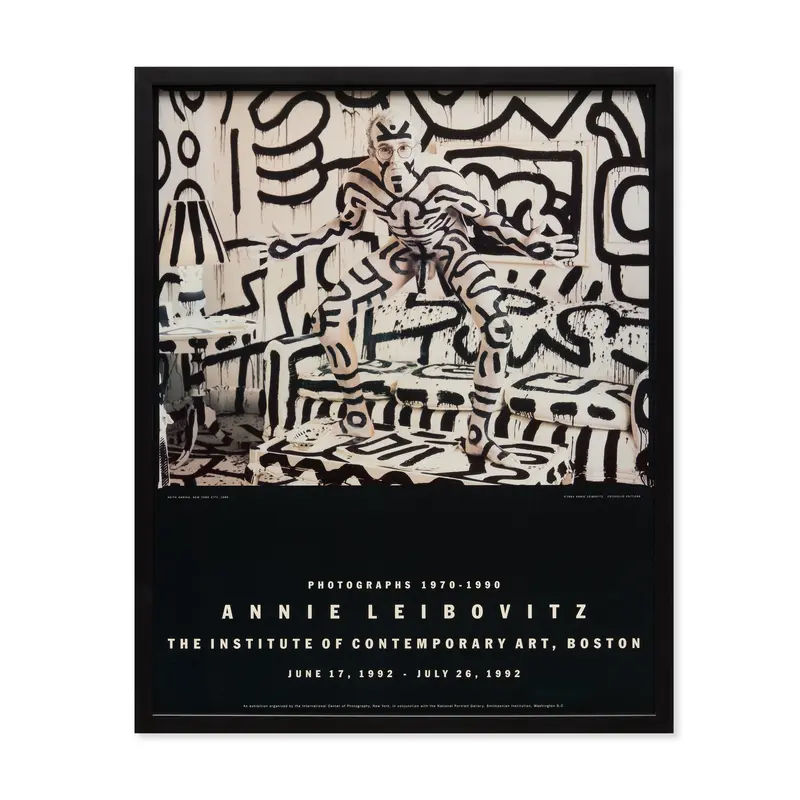 Annie Leibovitz Nude Portrait of Keith Haring Framed Poster