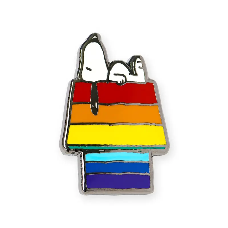 Snoopy Rainbow House Enamel Pin