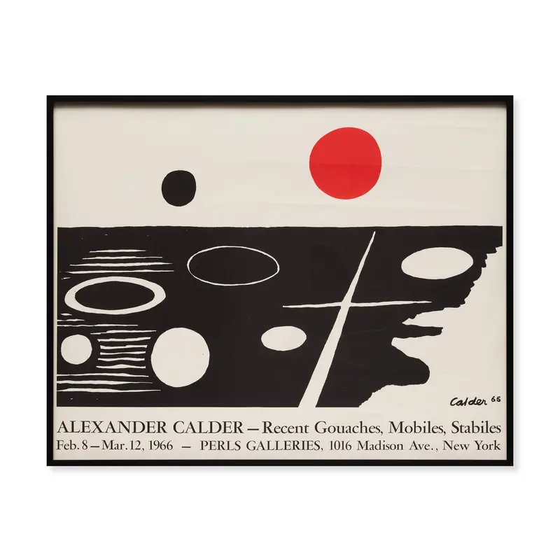 Alexander Calder Perls Galleries 1966 Framed Poster