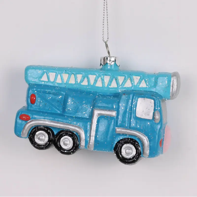 Plastic blue vehicle ornament