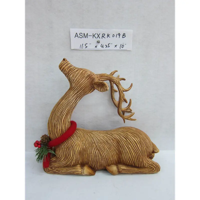 10"H Polyresin Woodland Sitting Deer