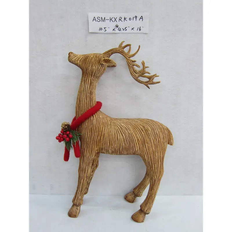 16"H. Polyresin Woodland Standing Deer