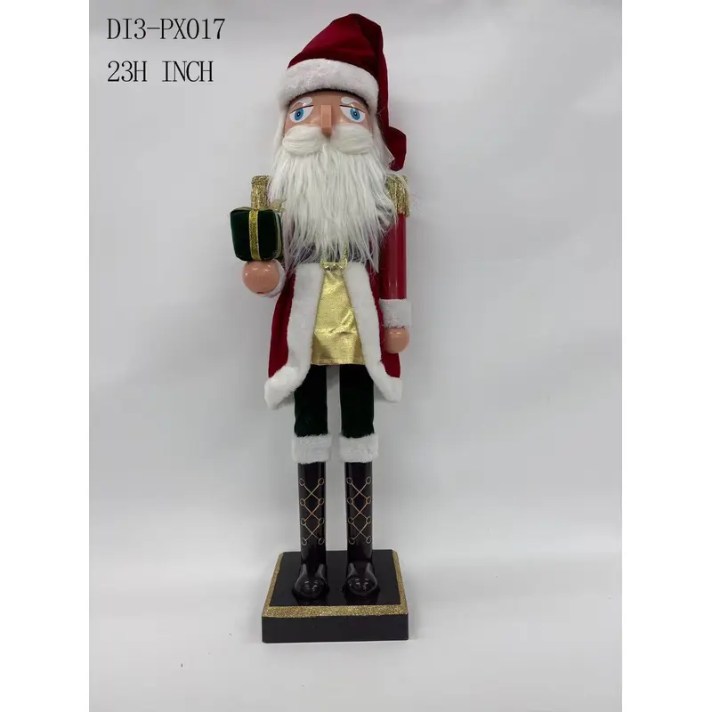 23"H Wooden Red/Green Nutcracker