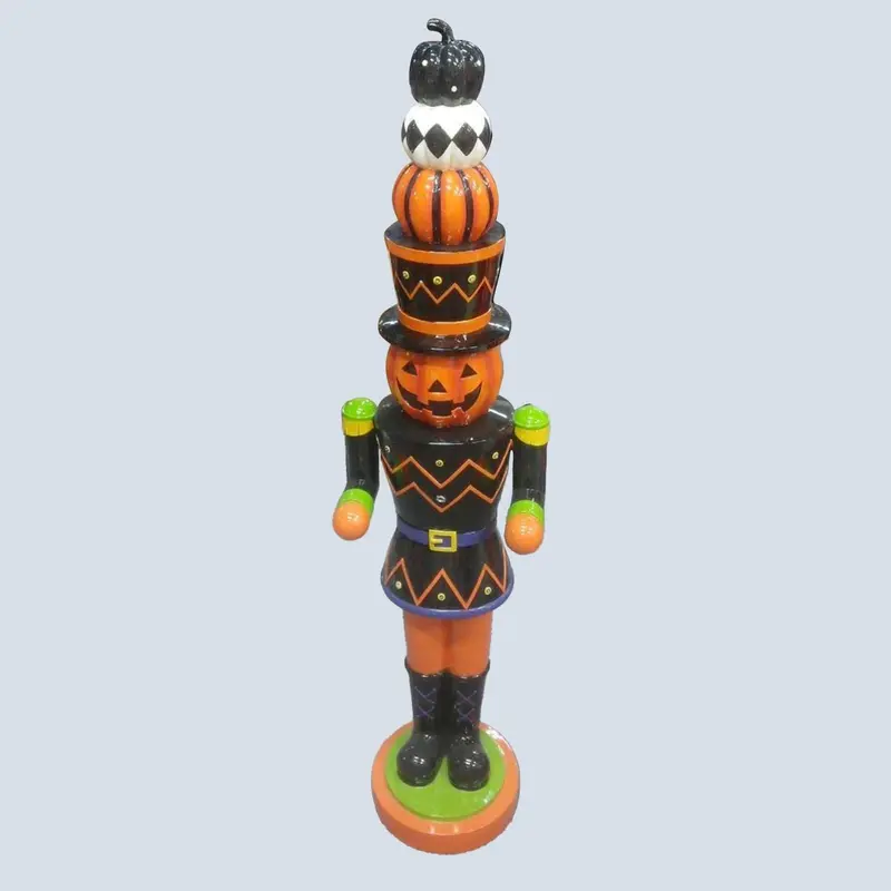 49"H. Halloween  Standing Pumpkin Head Nutcracker