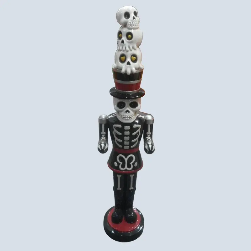 49"H. Halloween  Standing Skull Head Nutcracker