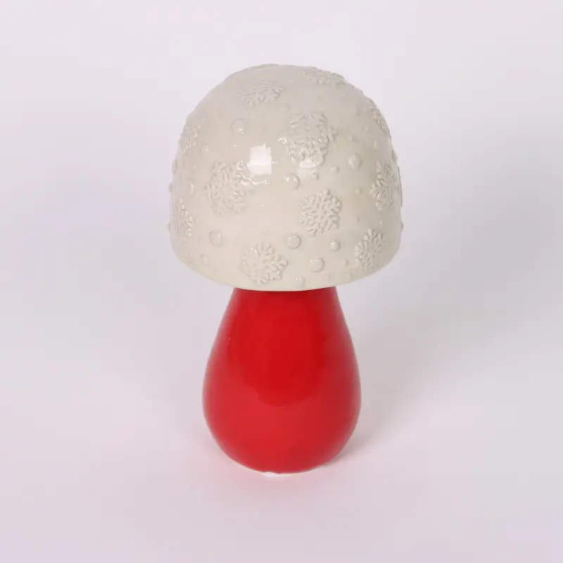 Painted ceramic mushroom