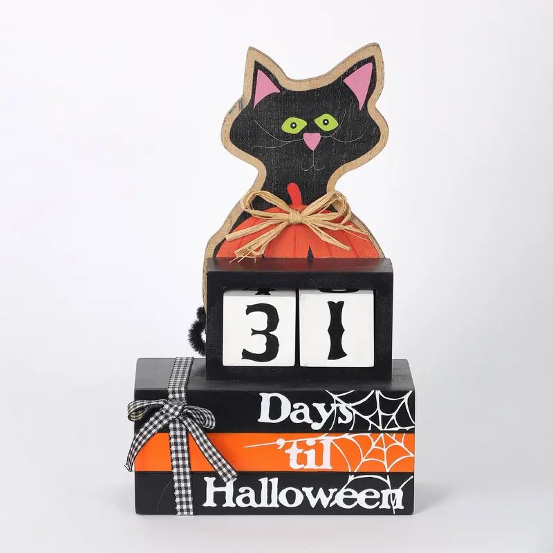 10"H. Halloween Cat Count Down Calendar