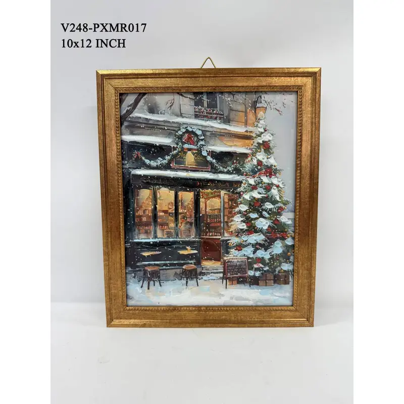10" Wooden Frame Christmas Wall Decor