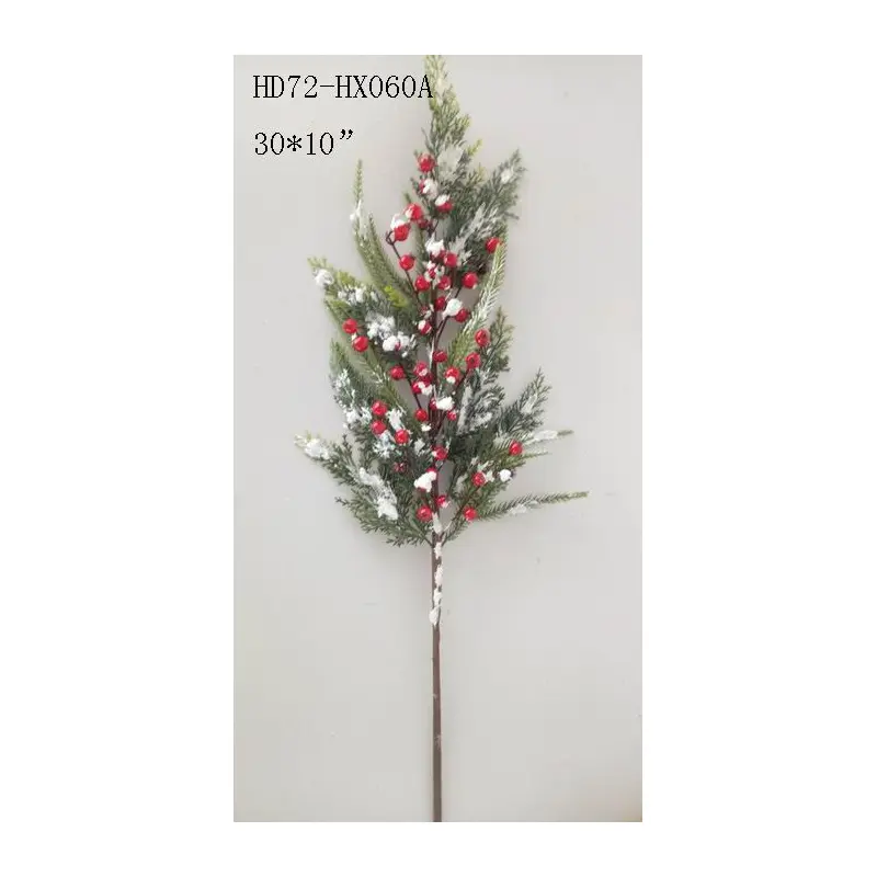 30"Red Berry Spray Frosted