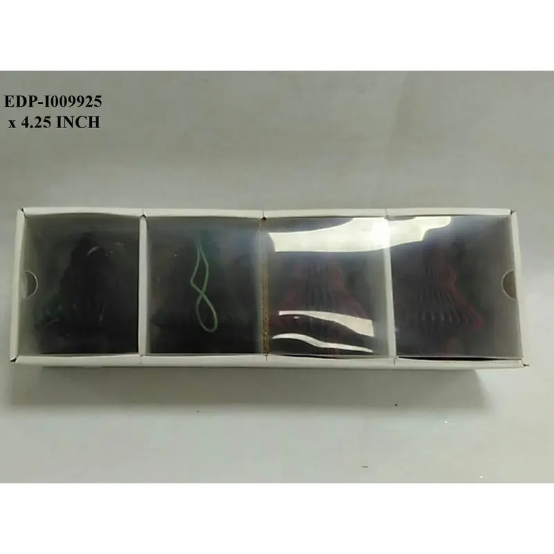 4.25"H. Paper Tree Orn. S/4