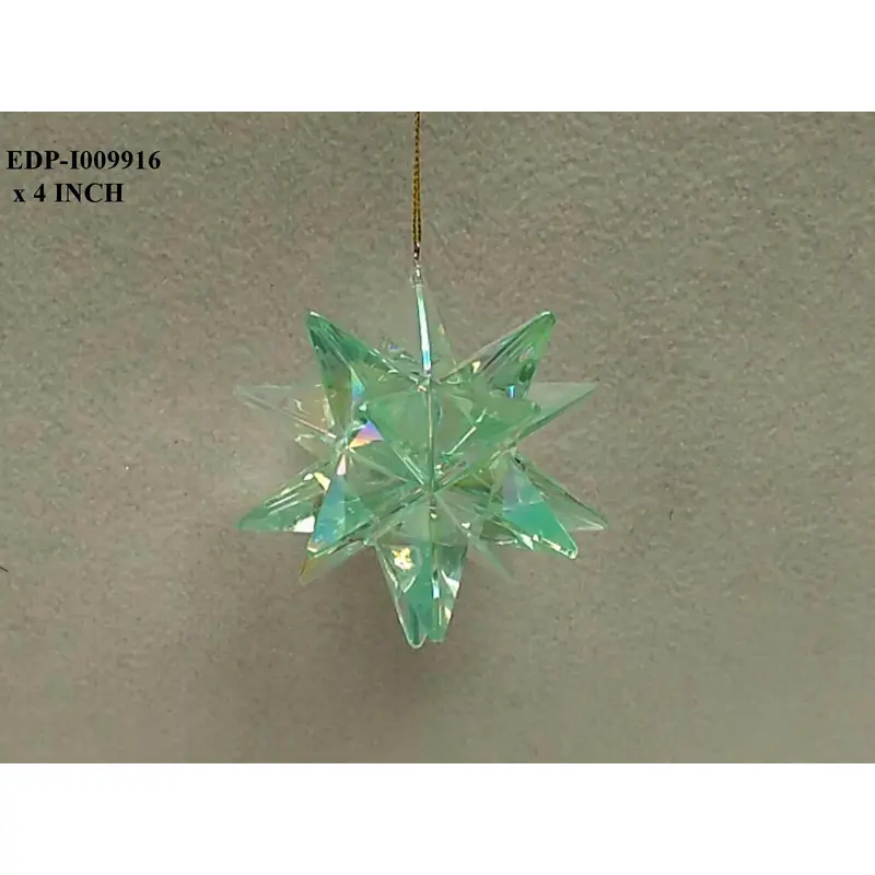 4" Acrylic Iridescent Green Orn.