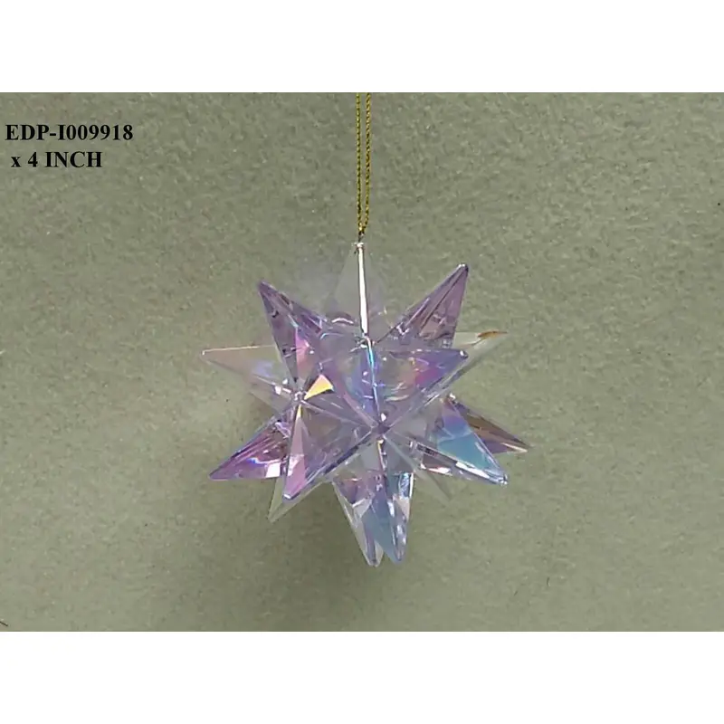4" Acrylic Iridescent Purple Orn.