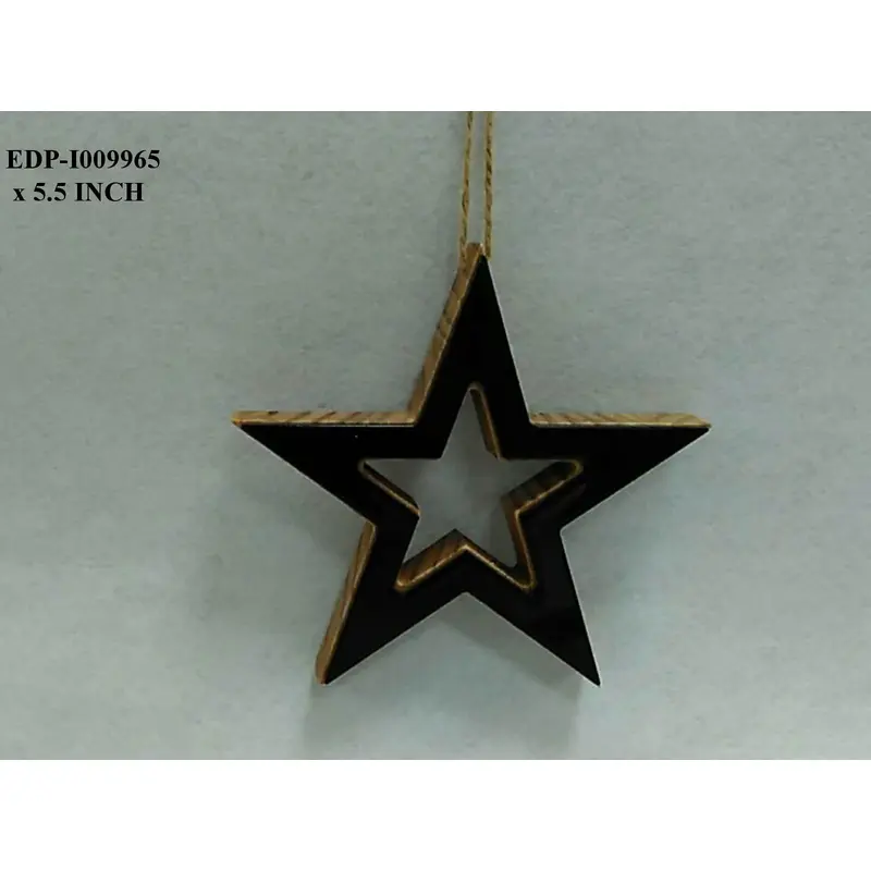 5.5" Wooden Star Orn