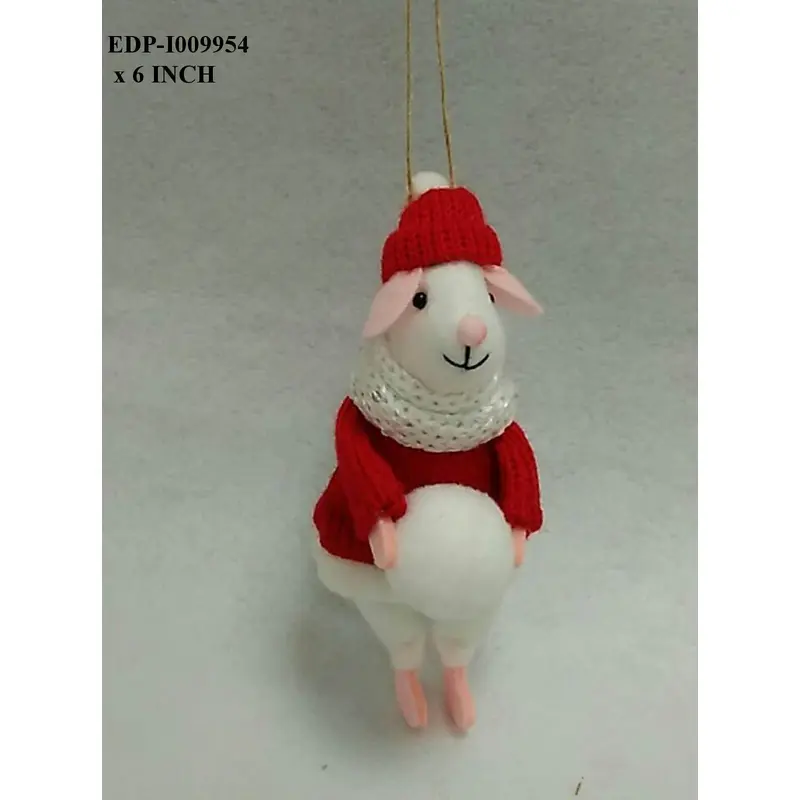 6"hH. Fabric Mouse Orn