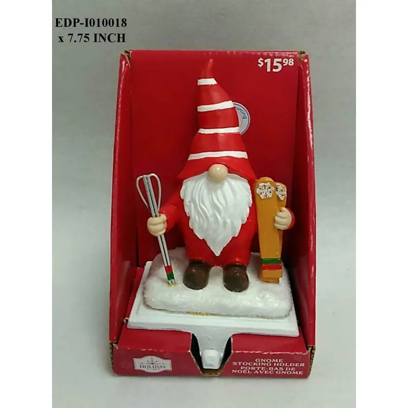 7.75"H. Baking Gnome Stoking Holder