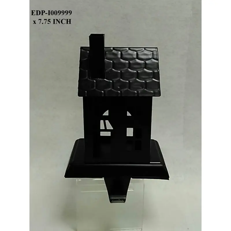 7.75"H. Black House Stocking Holder
