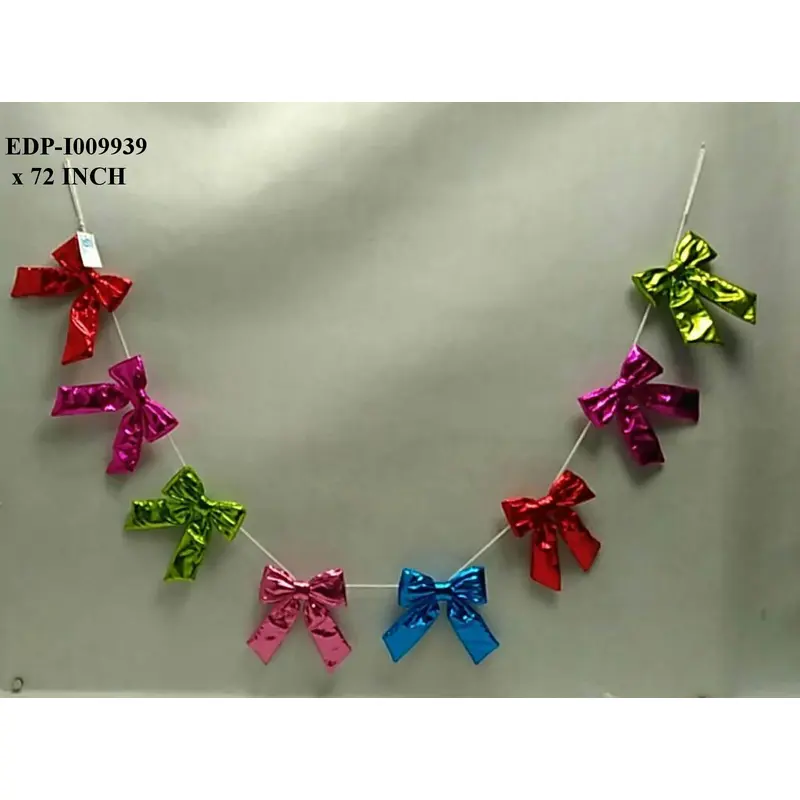 72"L. Multi Colored Bow Garland