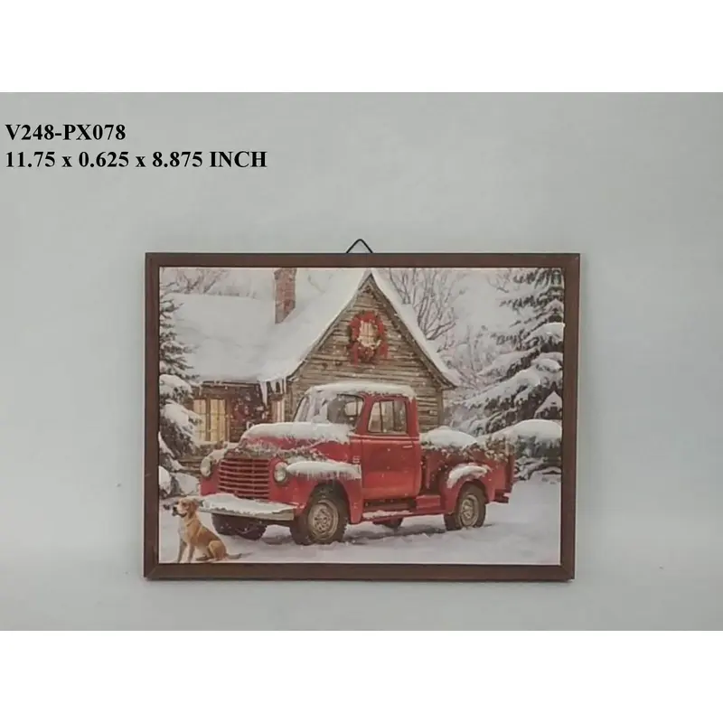 8.75" Christmas Scene Wall Decor