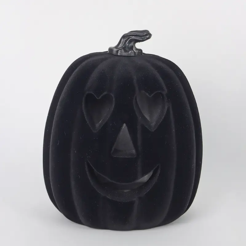 8" Halloween Black Pumpkin