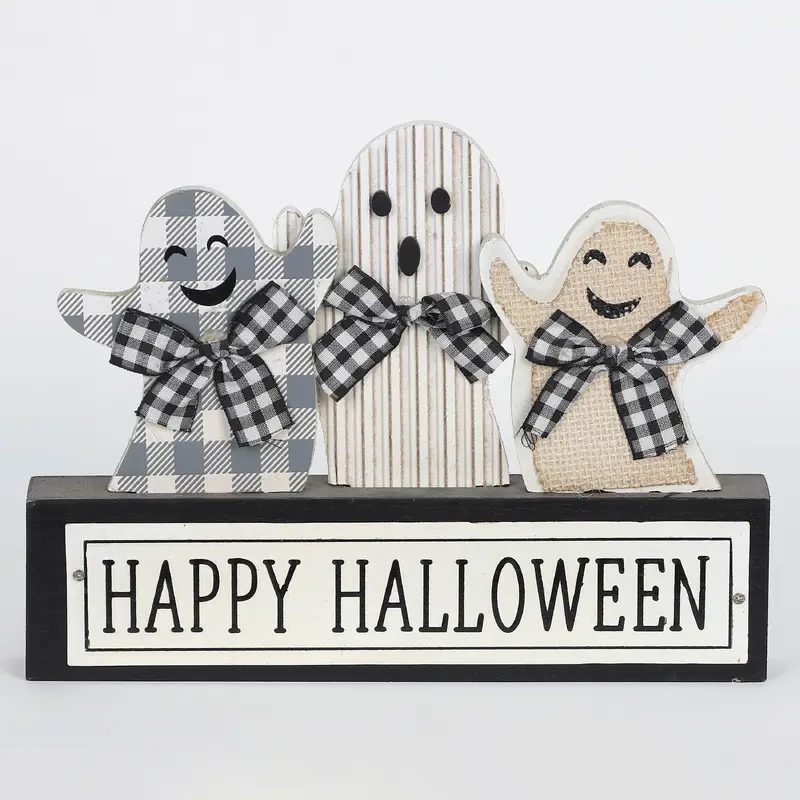 9" Halloween Wooden Ghost Signage