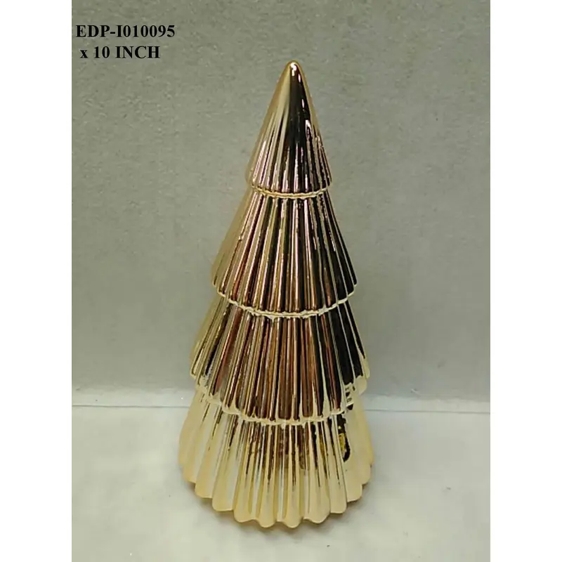 10" Ceramic Gold Electroplated Table Top Tree
