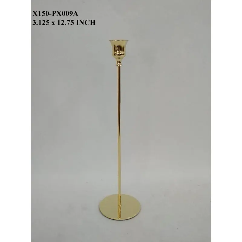 12.75" Gold Candle Holder