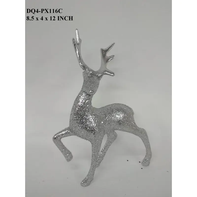 12" Silver Standing Reindeer