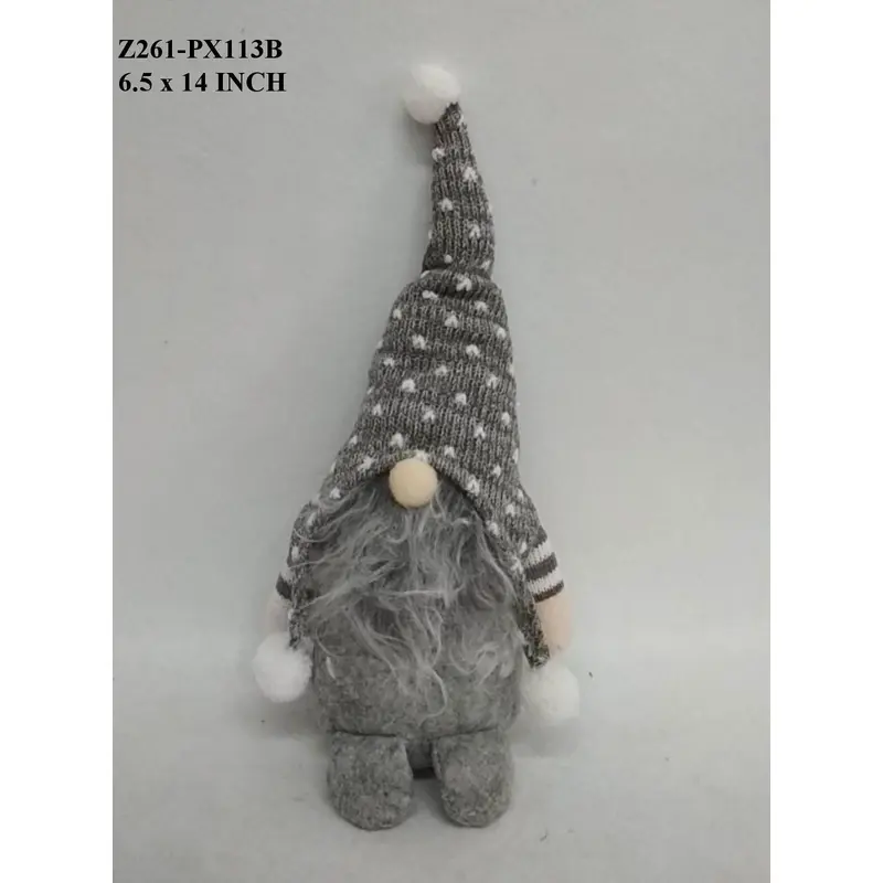 13" Sitting Grey Gnome