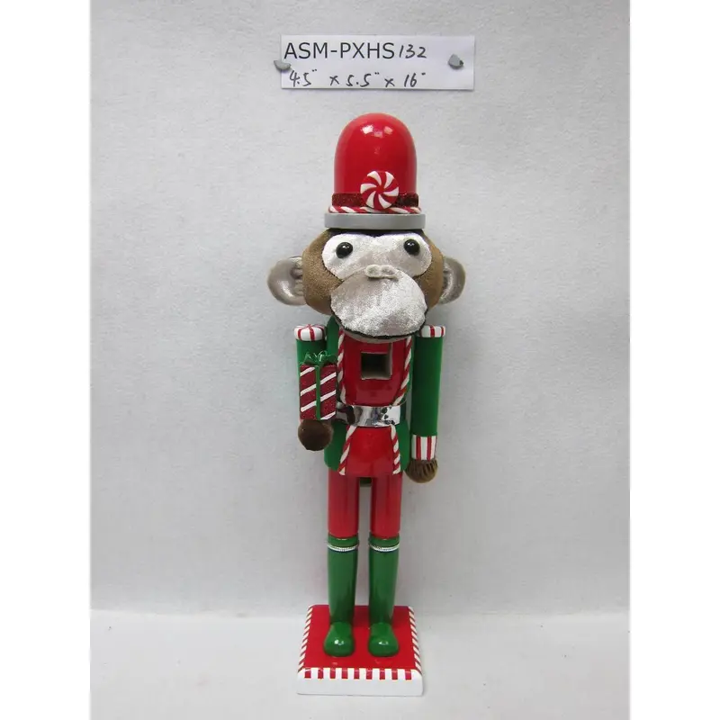 16" Wooden Monkey Nutcracker