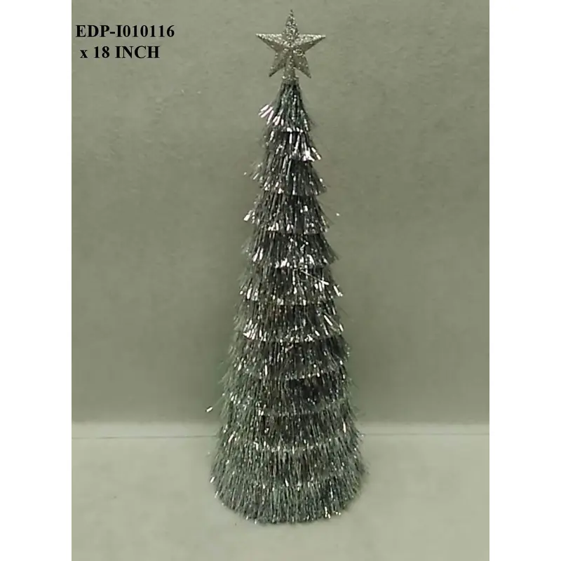 18.0" Silver Tinsel Tree
