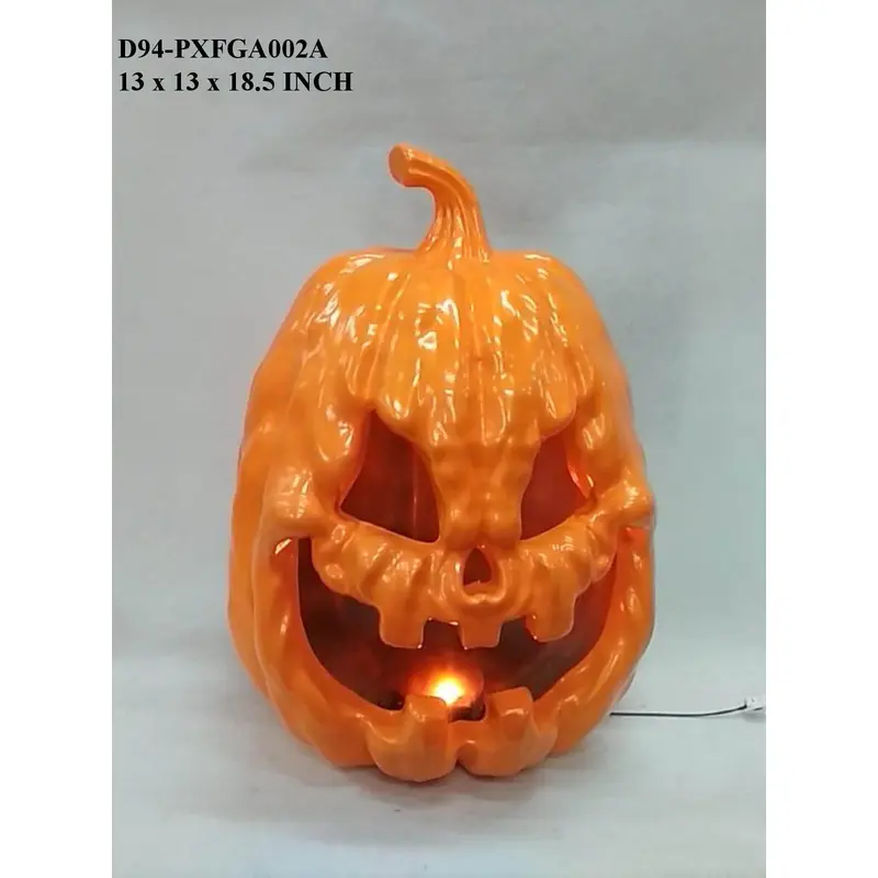 18.5"H. Halloween Table Top Lighted Orange Pumpkin