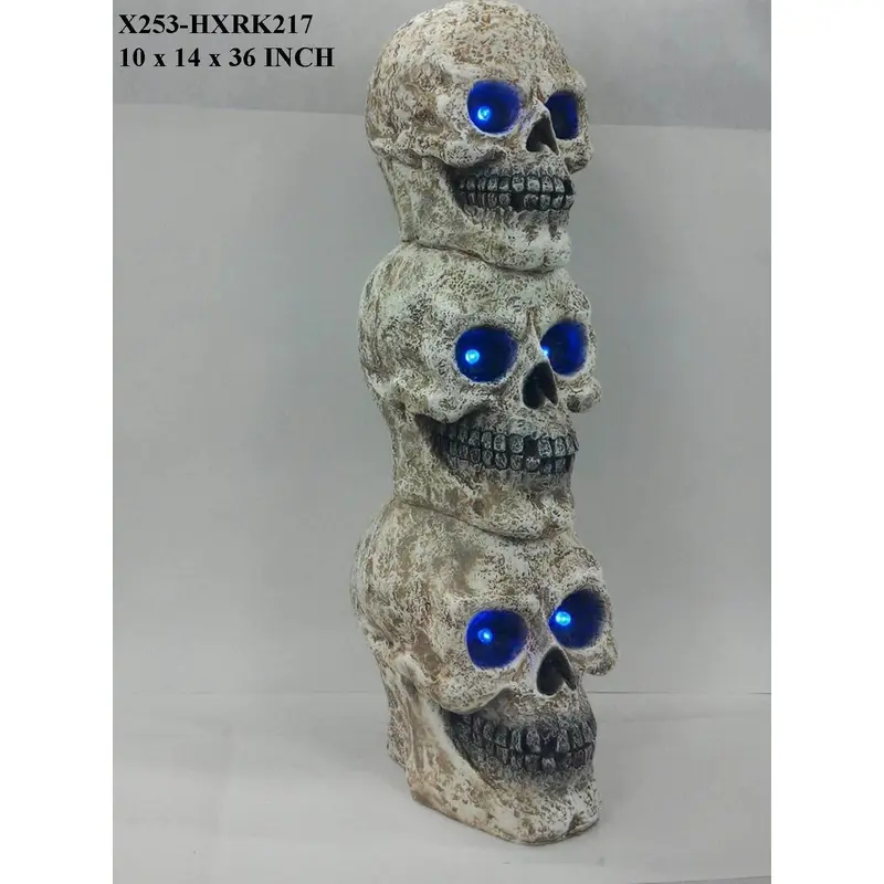 36"H. Halloween Lighted Skulls