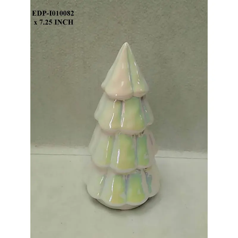 7.25" Ceramic Iridescent Tree