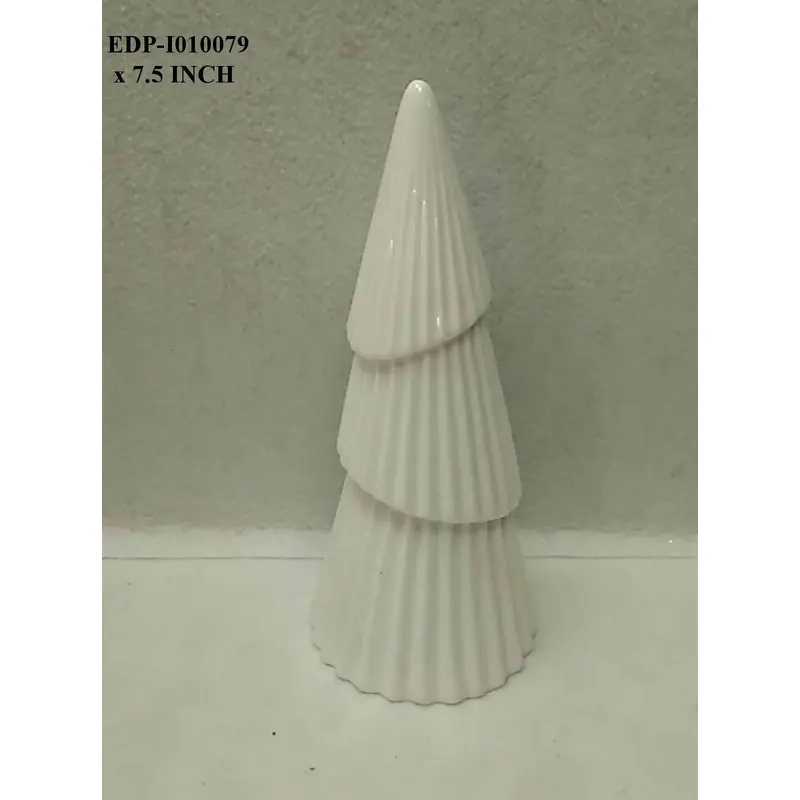 7.5" Ceramic White Table Top Tree