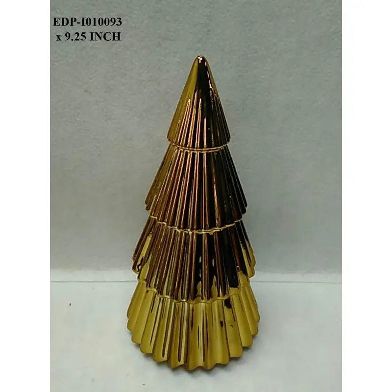 9.25" Ceramic Gold Electroplated Table Top Tree