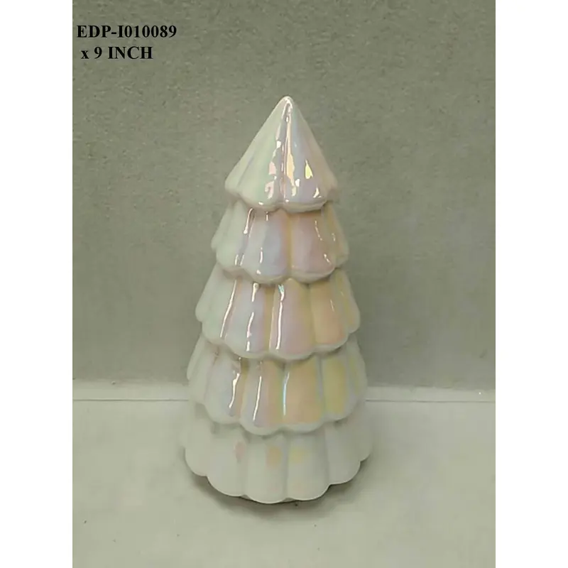 9" Ceramic Iridescent Table Top Tree