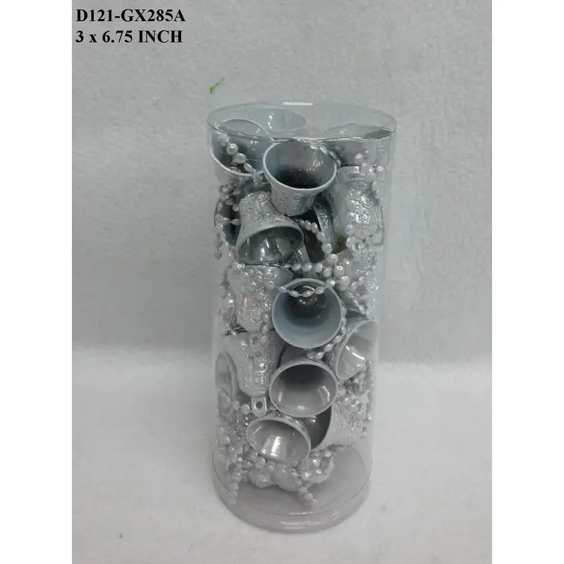 Silver Beads/Bells Garland Boxed