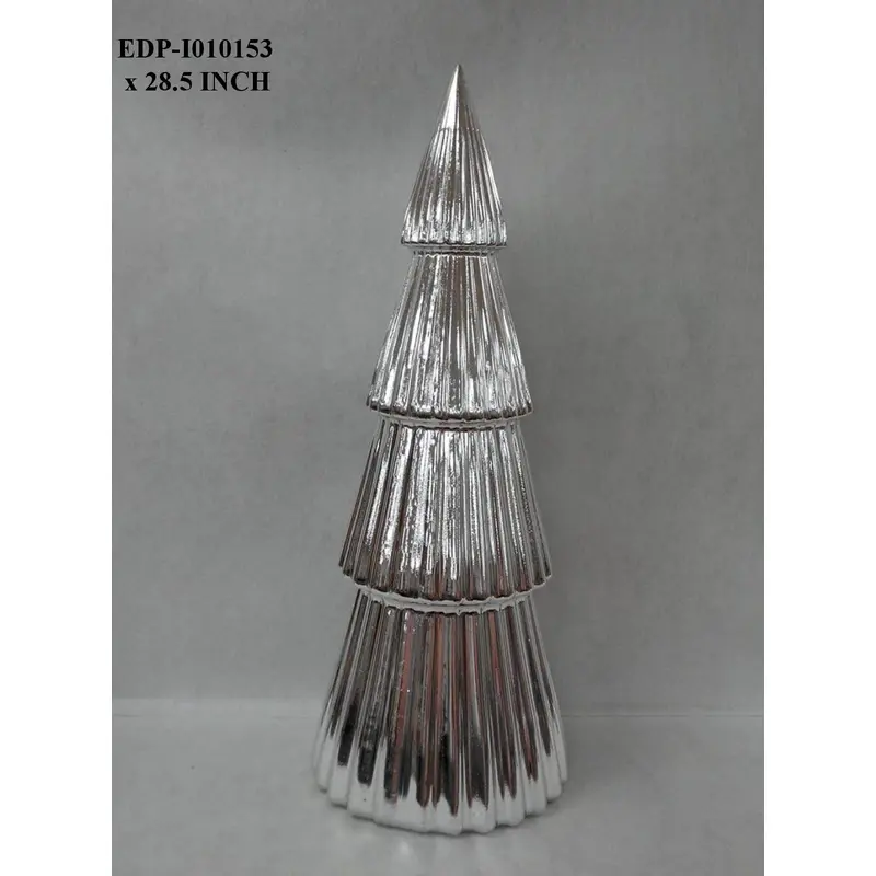 Silver Glass Table Top Tree