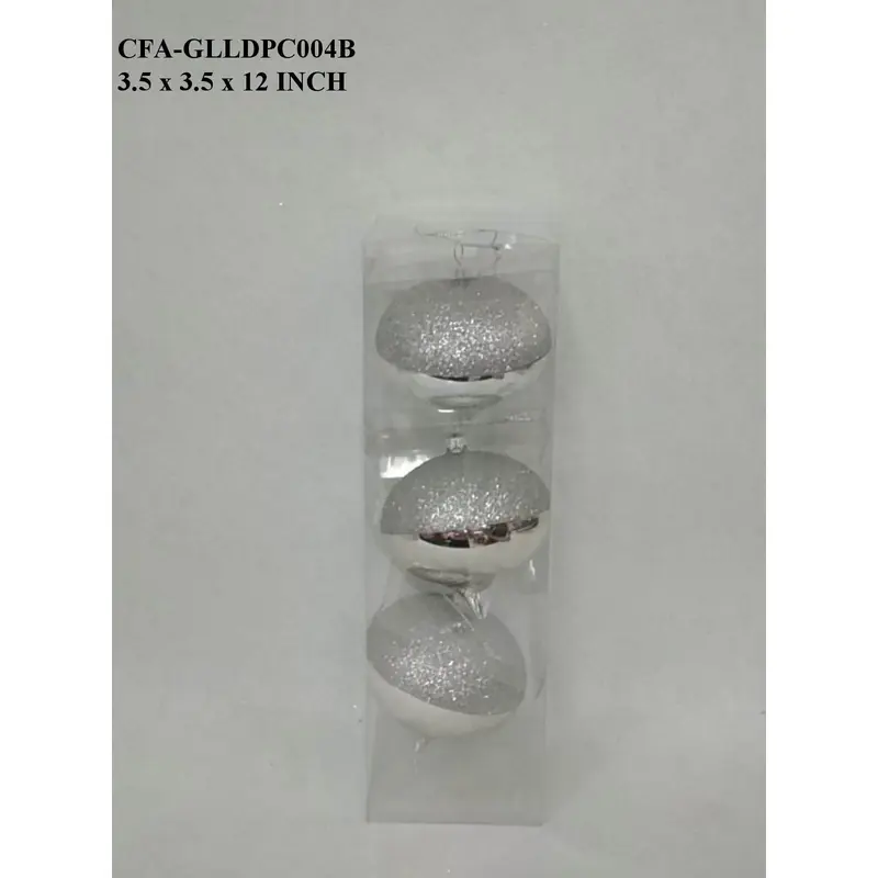 Silver Glittered Shatterproof Finial