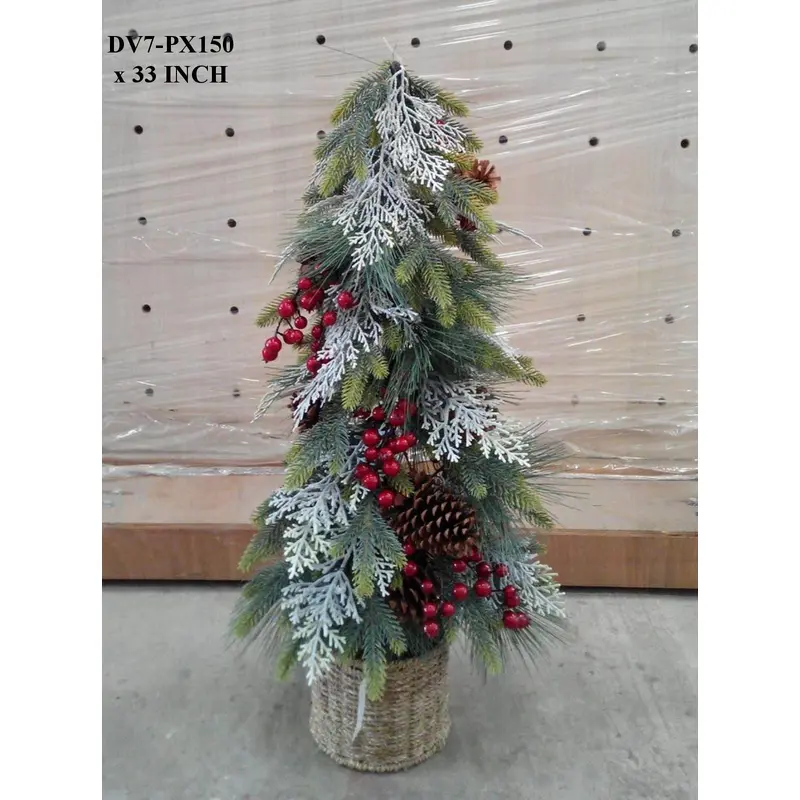 Table Top Christmas Tree with Berries