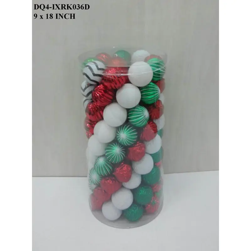 Traditional Color Shatterproof Ball Orn in Tub