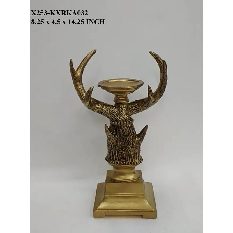 Polyresin Deer Antler Candle Holder