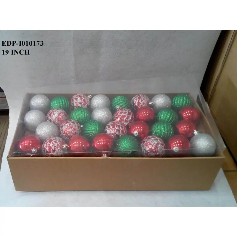 Traditional Color Shatterproof Ball Boxed Orn